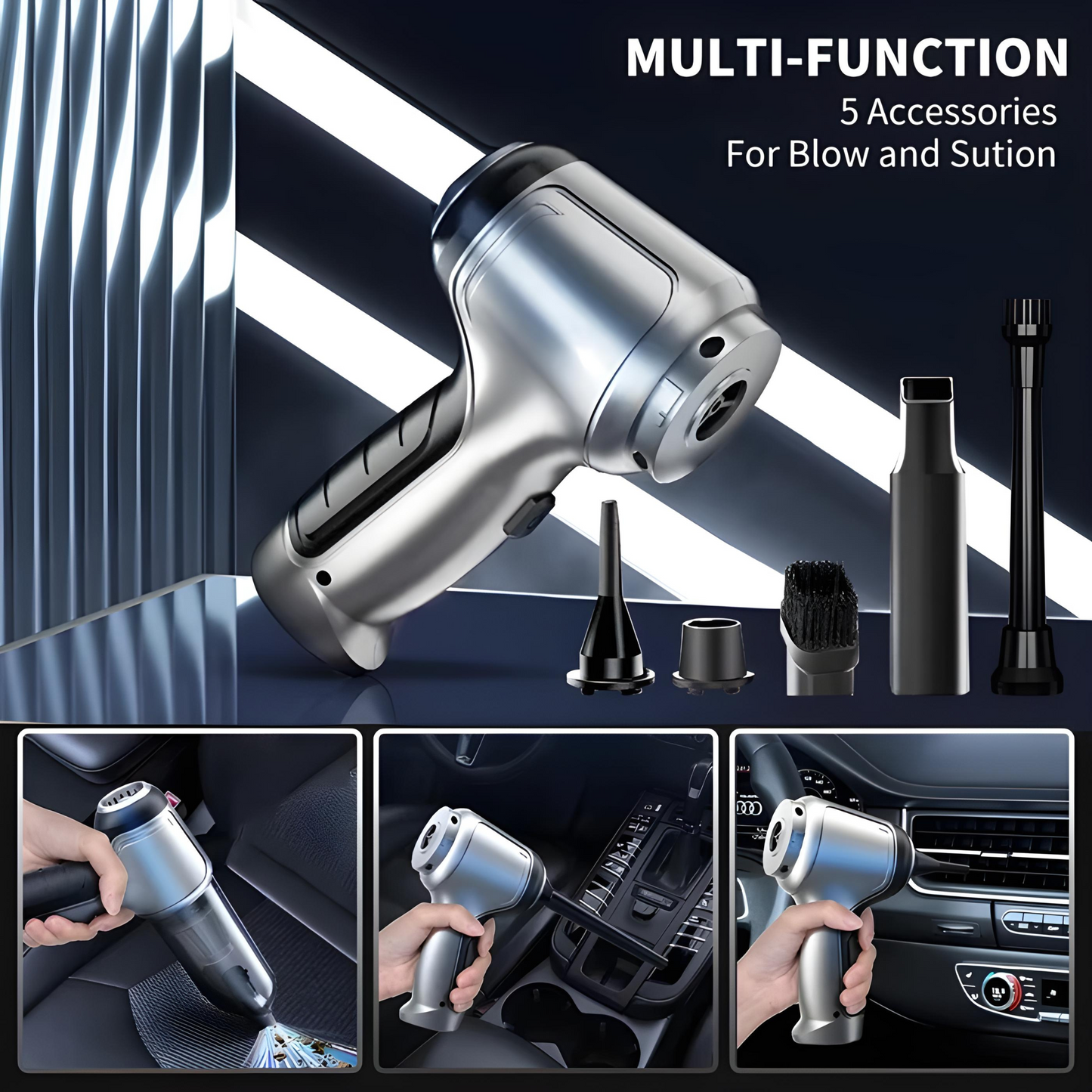 VORCUUM Smart Car Vacuum, Air Blower & Compressor